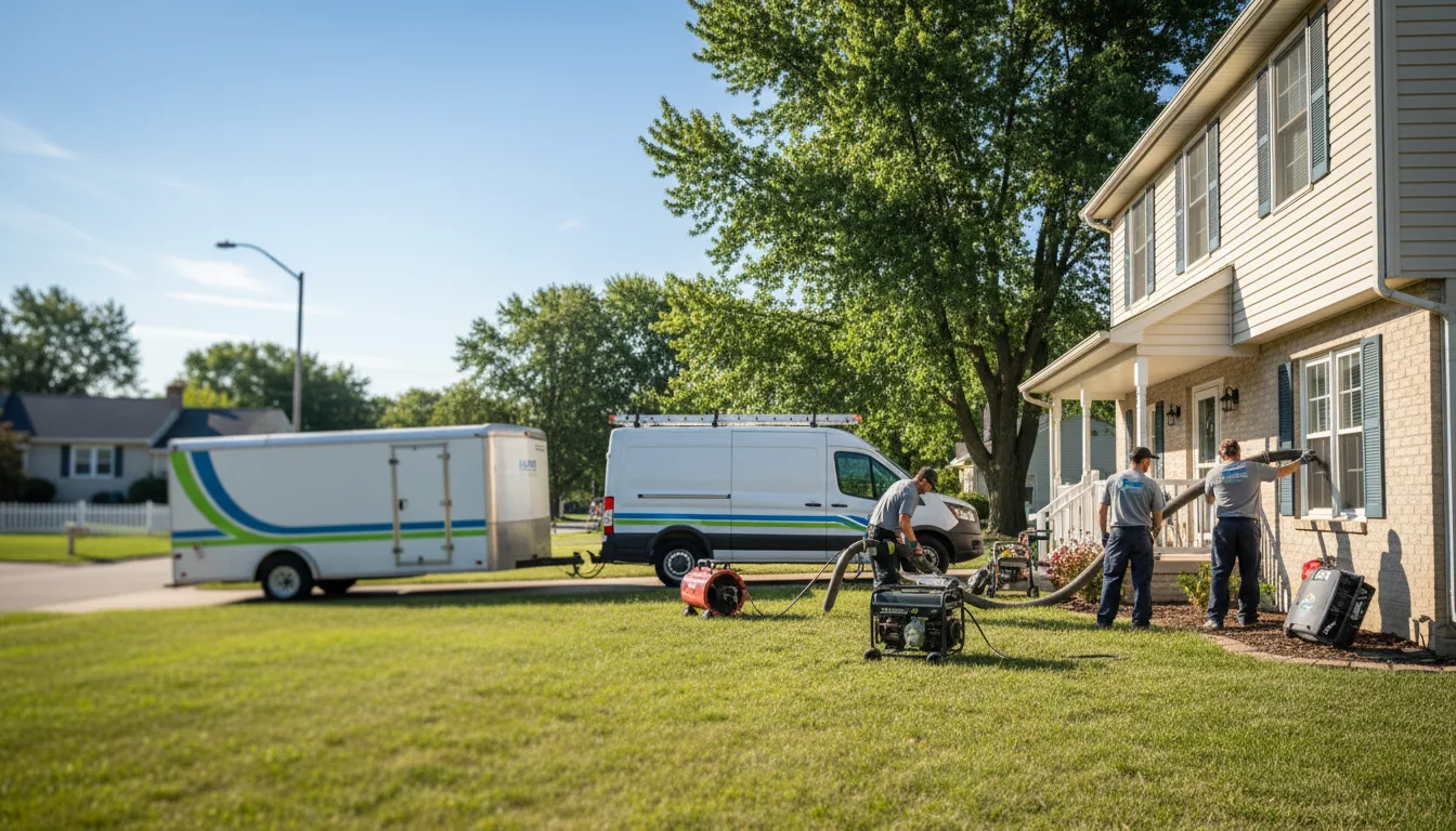 Flooded Basement Restoration And Cleanup With Repair in La Moille, IL near me